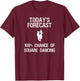 Square Dancing Gift - Funny Dancer Today's Forecast T-Shirt - T-Shirt | Maroon