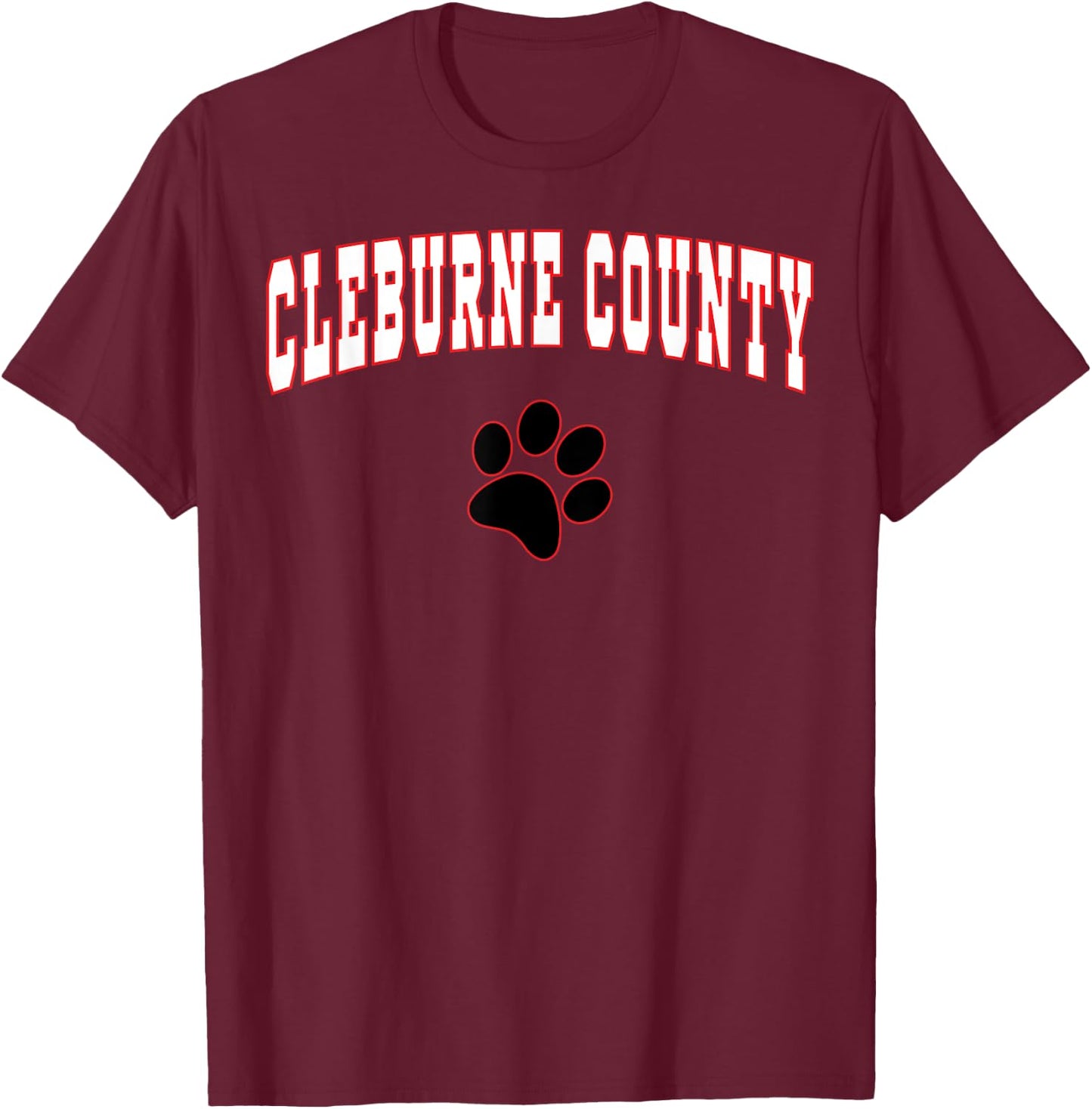 Cleburne County High School Tigers C2 T-Shirt - T-Shirt | Maroon