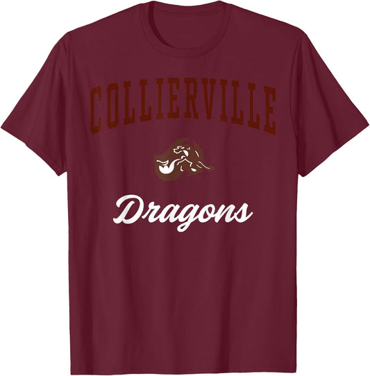 Collierville High School Dragons C3 T-Shirt - T-Shirt | Maroon