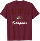 Collierville High School Dragons C3 T-Shirt - T-Shirt | Maroon