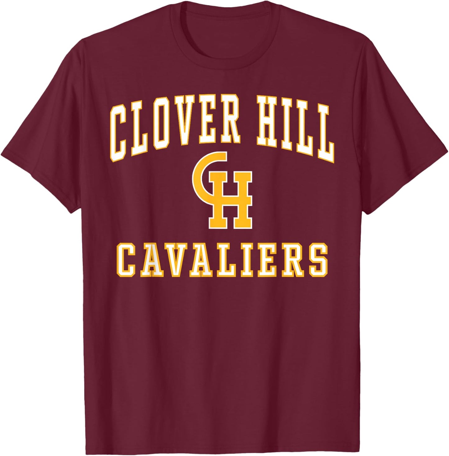 Clover Hill High School Cavaliers C1 T-Shirt - T-Shirt | Maroon