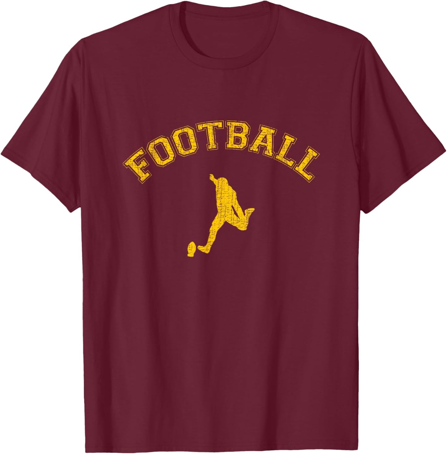 Classic College-style Football Kicker T-Shirt - T-Shirt | Maroon