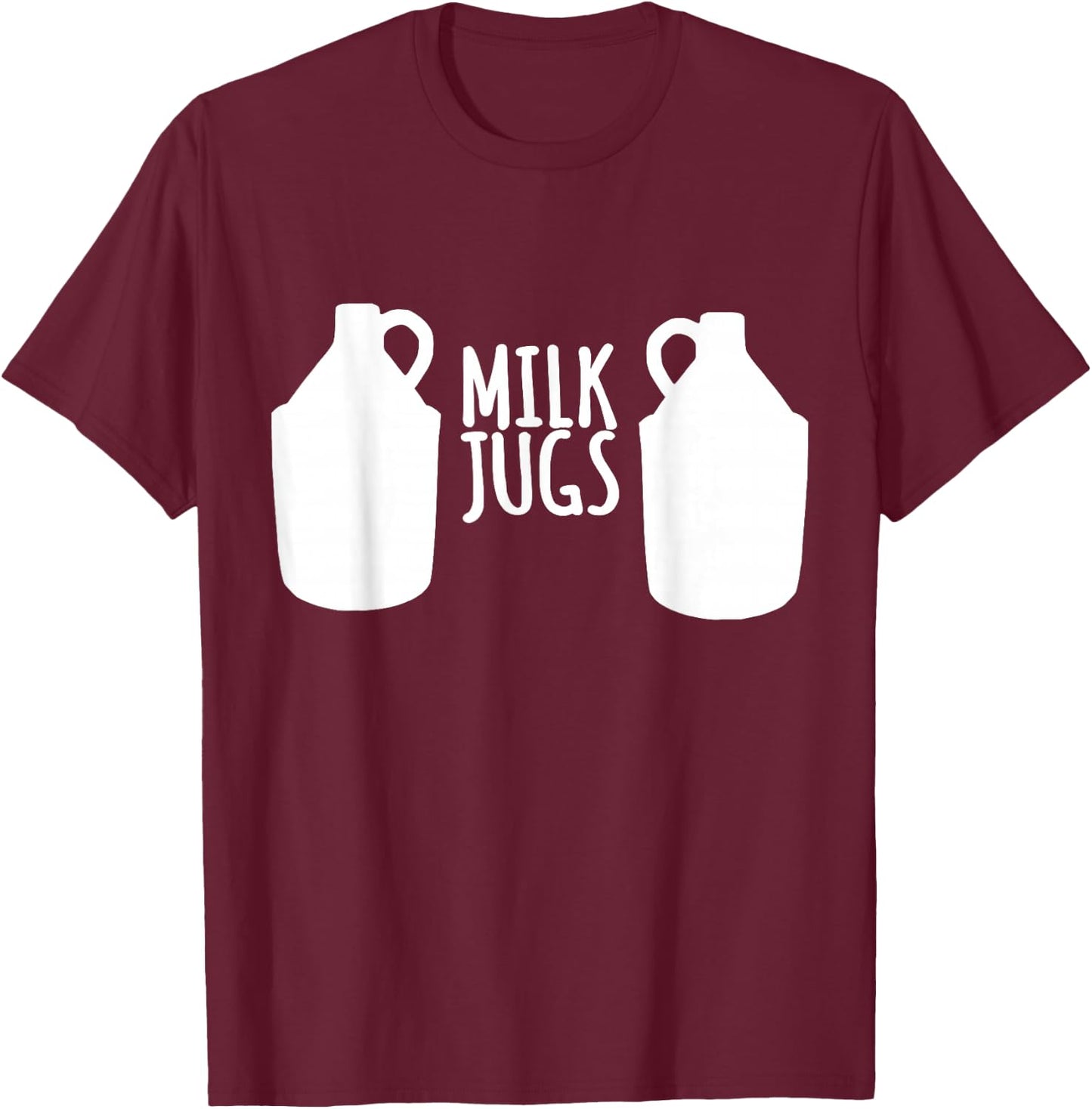 Funny Breastfeeding Shirt - Milk Jugs Support T-Shirt - T-Shirt | Maroon