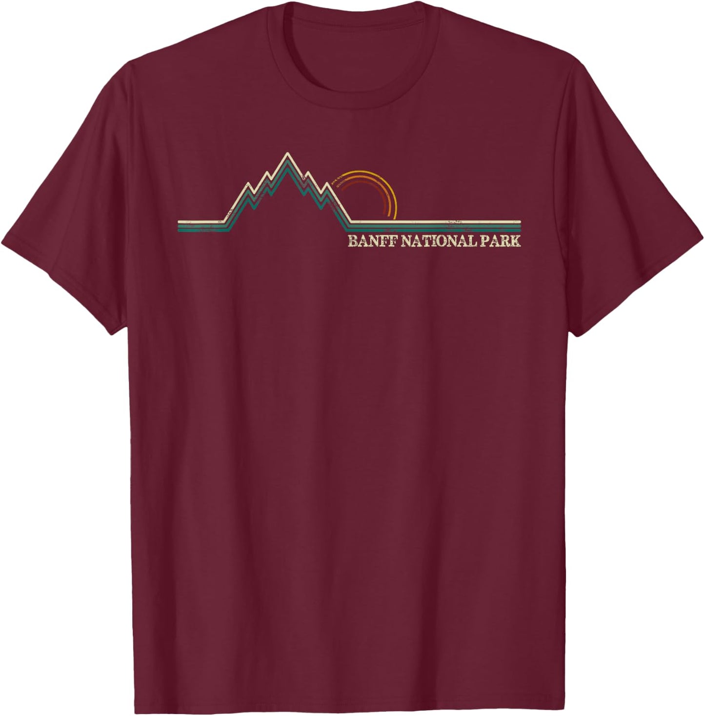 Alberta Banff National Park Canada Adventure T-Shirt - T-Shirt | Maroon