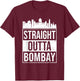Straight Outta Mumbai Bombay Marathi Bollywood T-Shirt - T-Shirt | Maroon