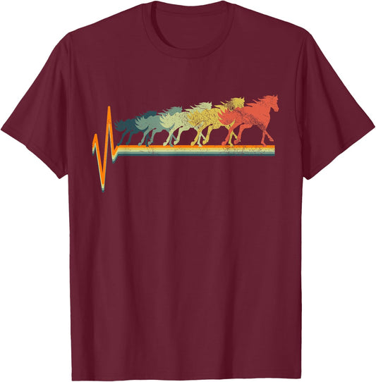 Horse Girl Barn Gift Spirit T-Shirt - T-Shirt | Maroon