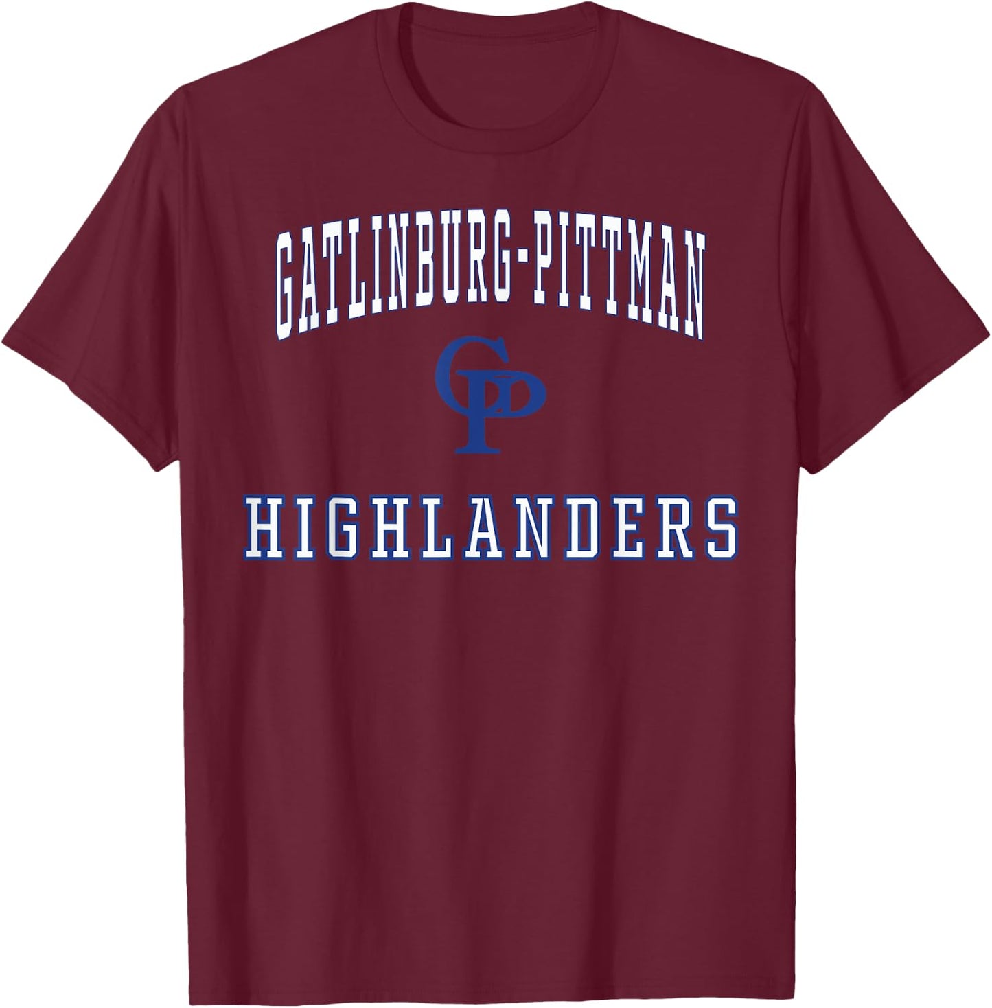 Gatlinburg-Pittman High School Highlanders C1 T-Shirt - T-Shirt | Maroon