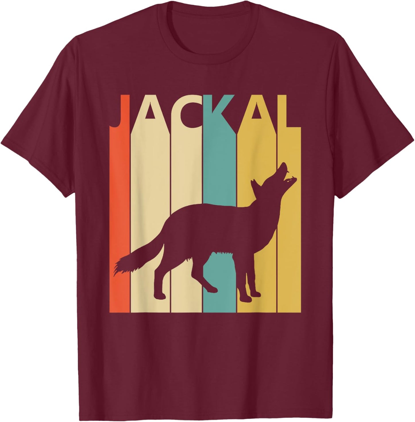 Spirit Animal Jackal Shirt - Vintage Jackal T-Shirt - T-Shirt | Maroon