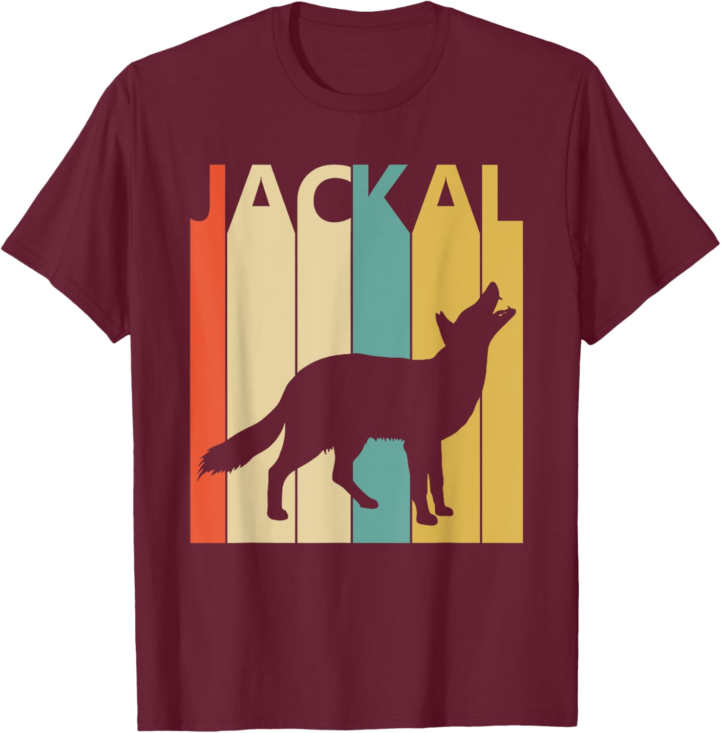 Spirit Animal Jackal Shirt - Vintage Jackal T-Shirt - T-Shirt | Maroon