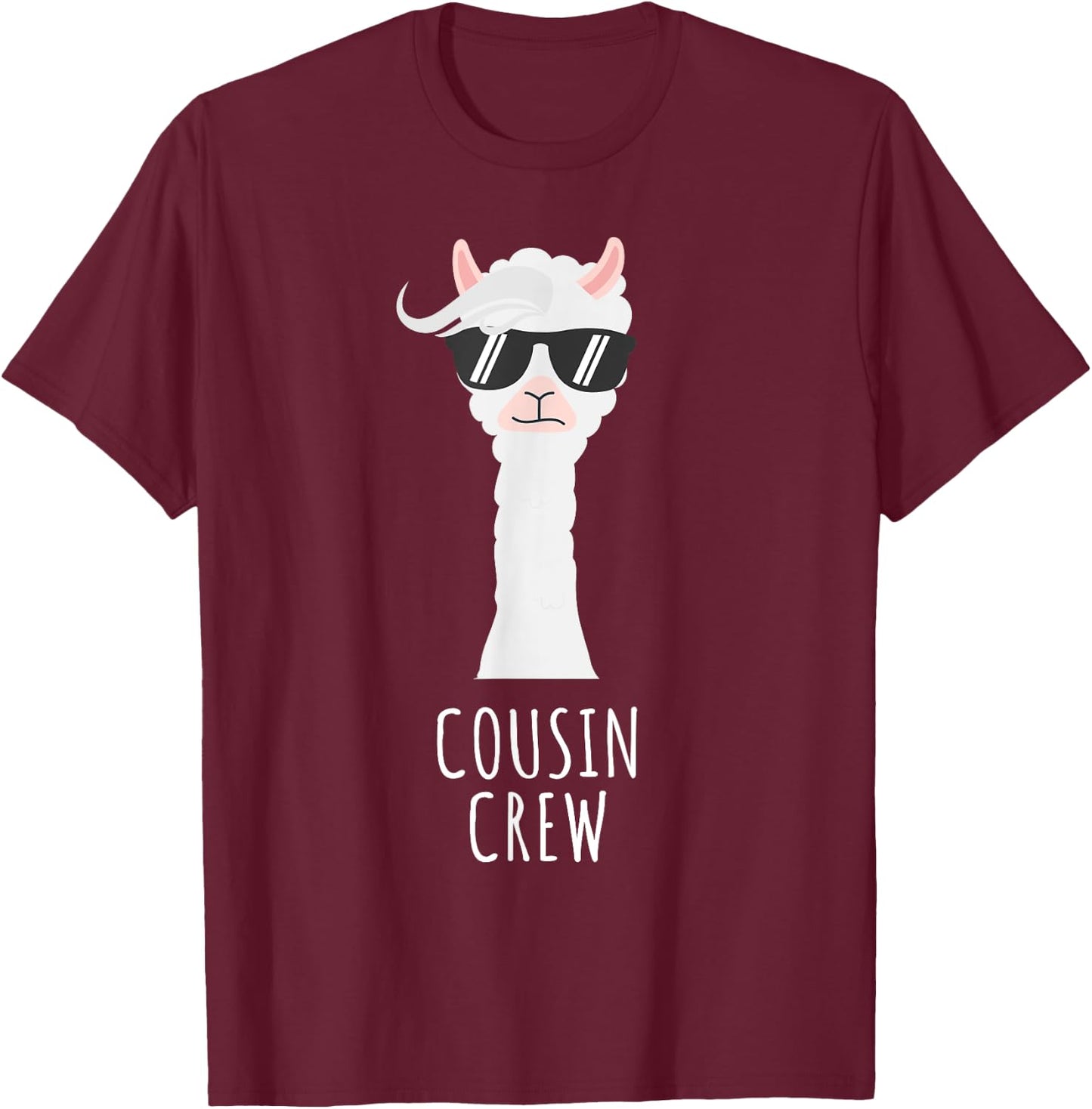Cousin Crew Llama Shirts Funny No Prob Llama T-Shirt - T-Shirt | Maroon