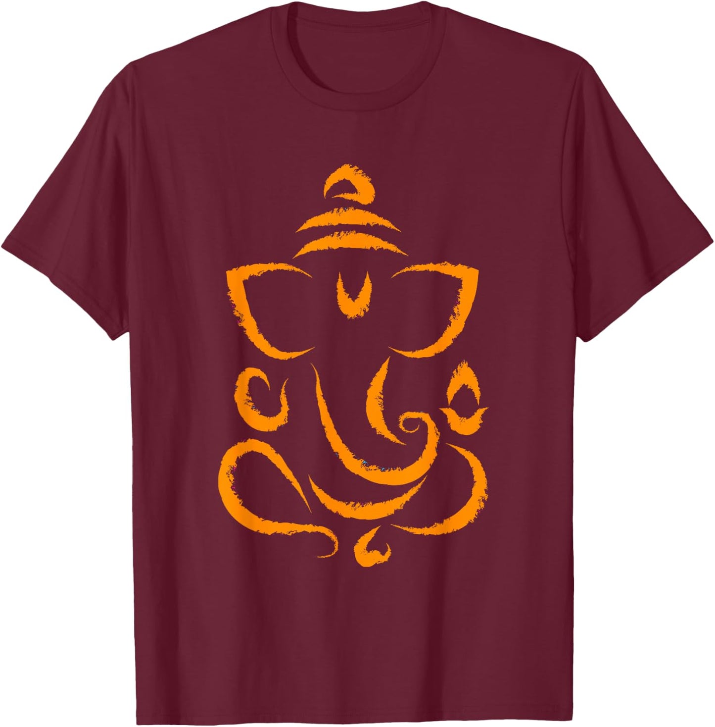 Yoga Hindu Indian Meditation Deepavali Diwali Rangoli Ganesh T-Shirt - T-Shirt | Maroon