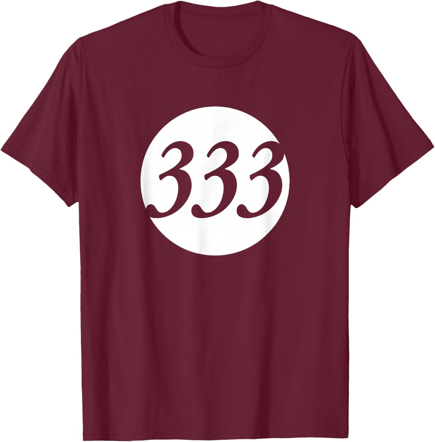 Number 333 T-Shirt - T-Shirt | Maroon
