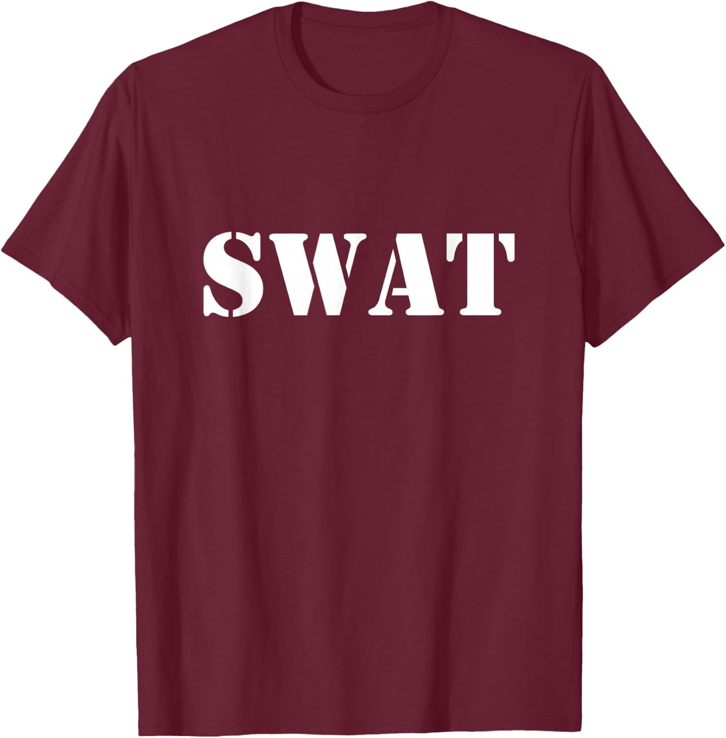 SWAT Team Fun Police Costume for Adults and Kids T-Shirt - T-Shirt | Maroon