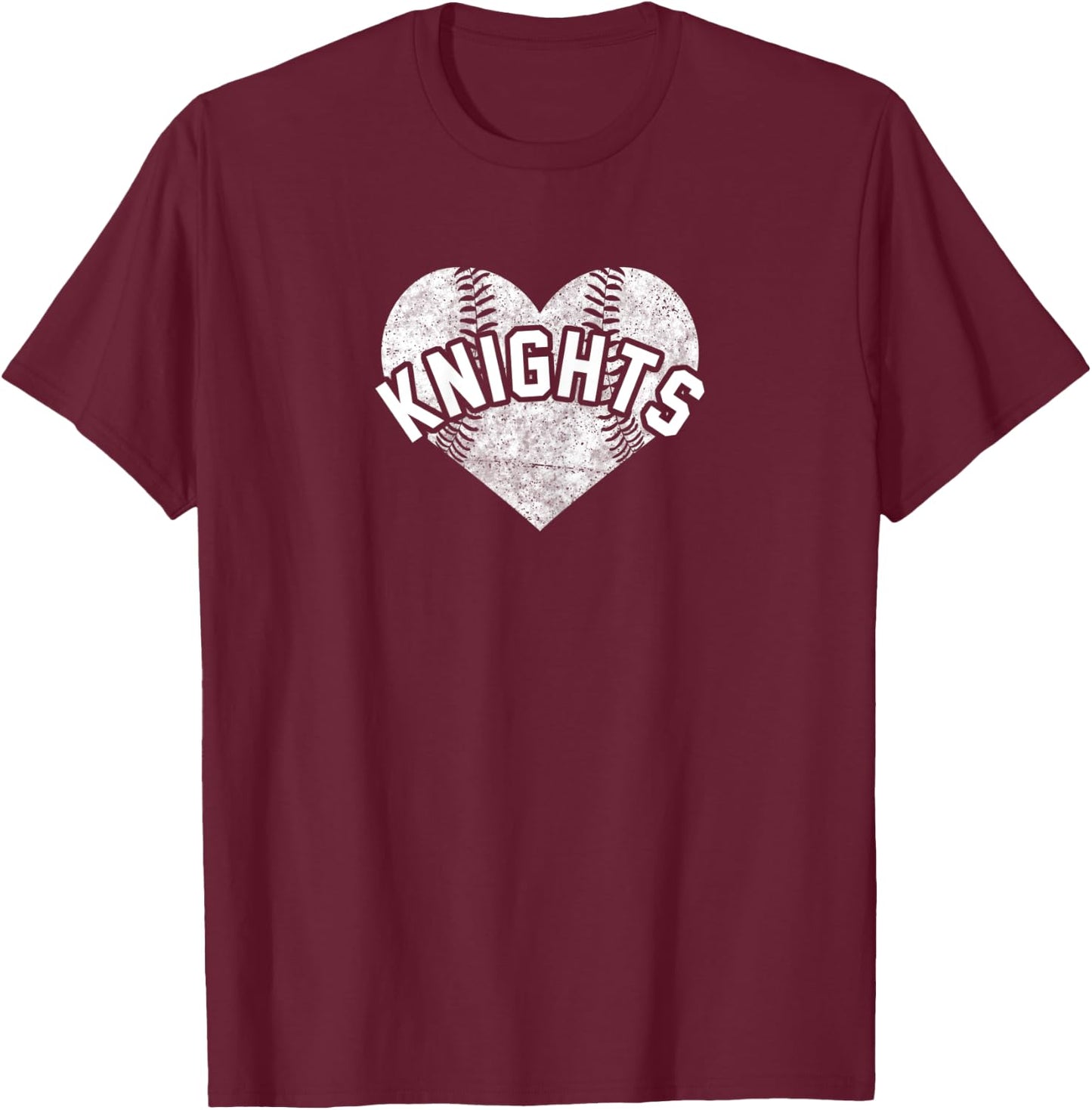 Knights Baseball Softball Shirt High School Team Mascot Mom T-Shirt - T-Shirt | Maroon