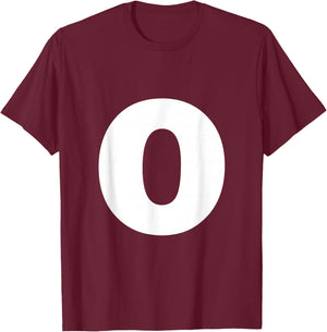 Letter O Capital Alphabet Monogram Initial T-Shirt - T-Shirt | Maroon
