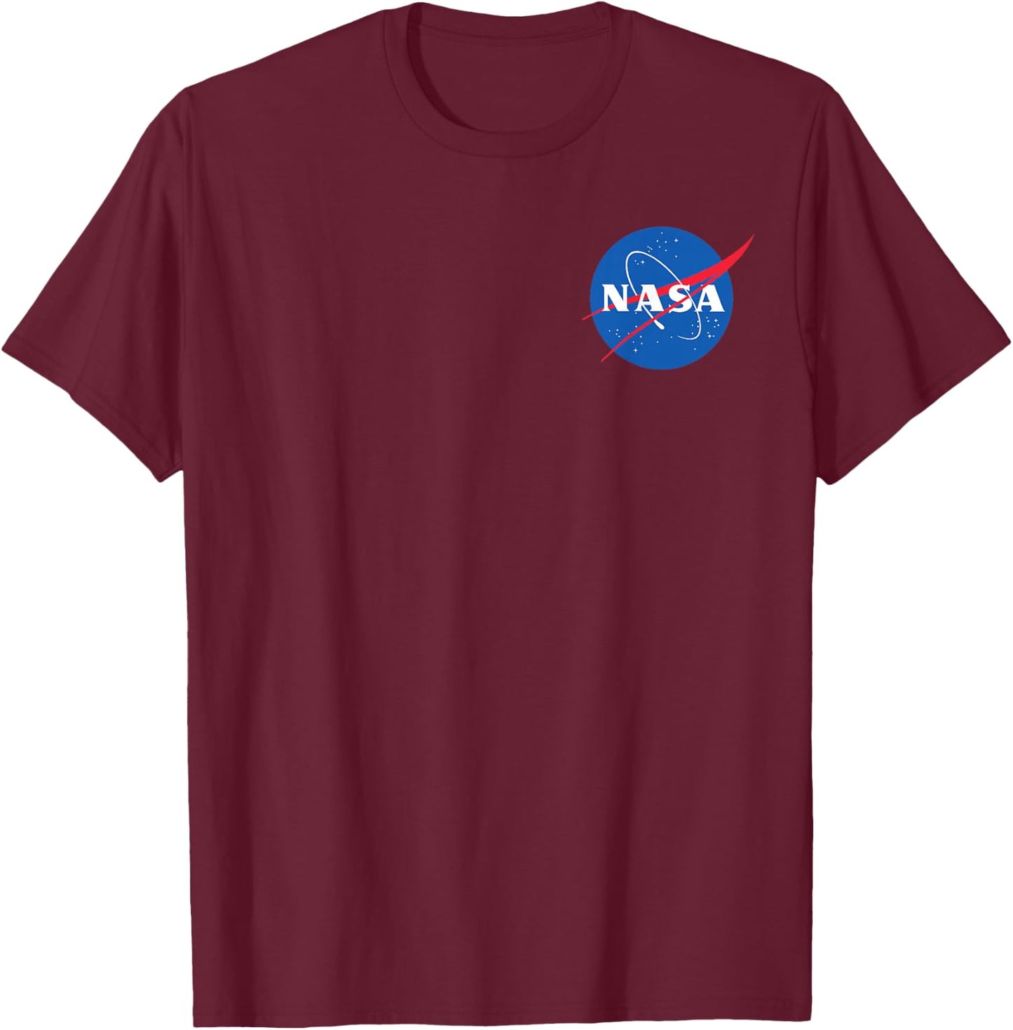 NASA Shirt - Chest Meatball Logo T-Shirt - T-Shirt | Maroon