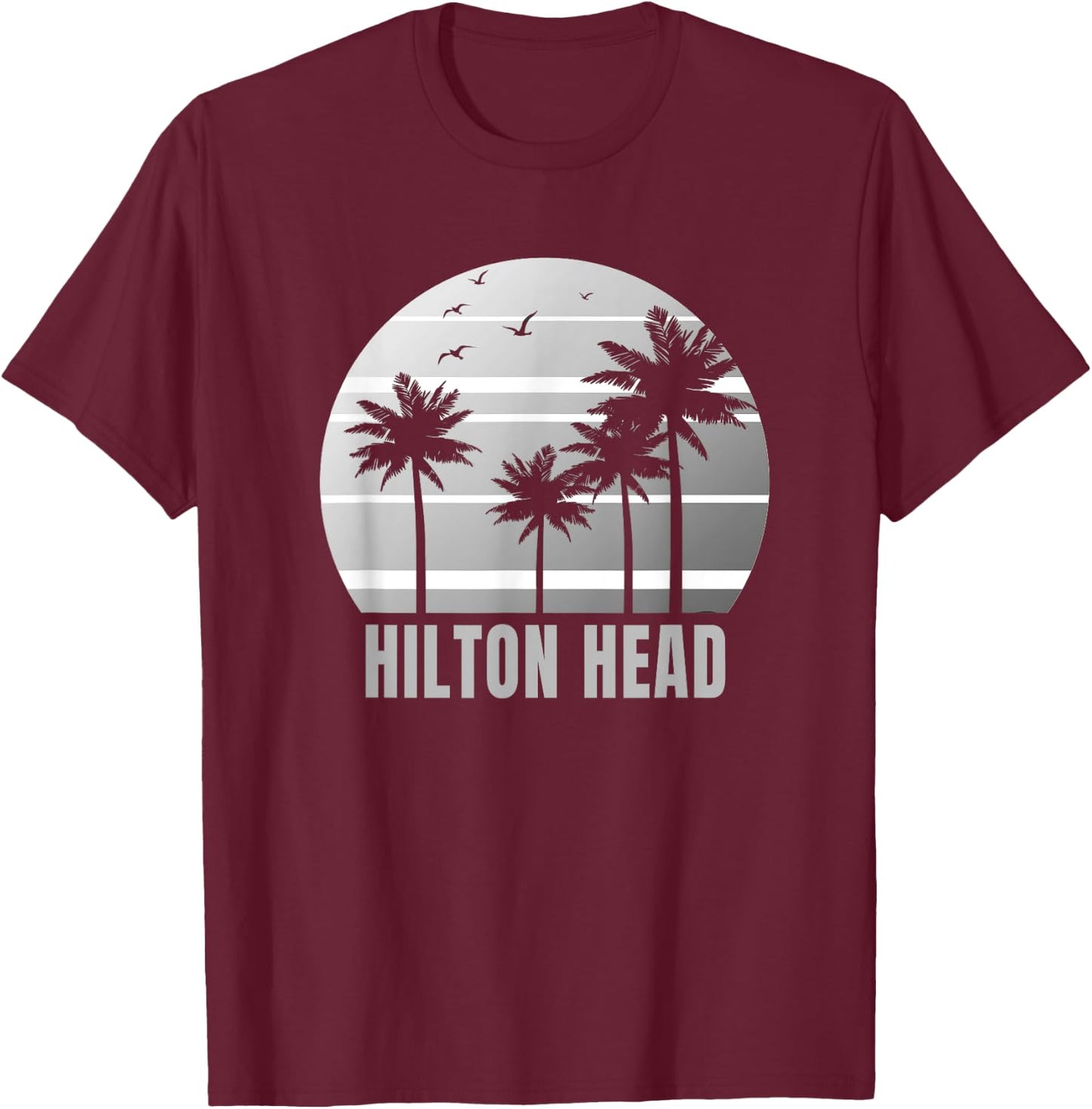 Hilton Head Island South Carolina Vacation T-Shirt - T-Shirt | Maroon
