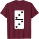 Double Three Dominoes Halloween Costume Domino Game T-Shirt - T-Shirt | Maroon