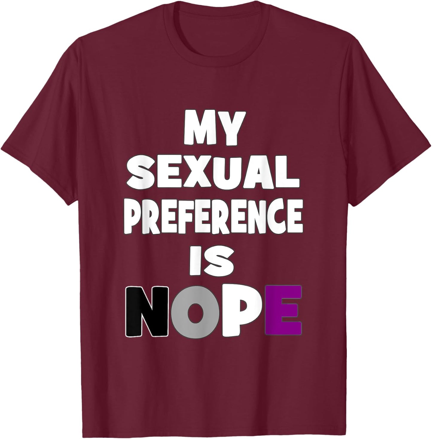 Asexual Gift Ace Shirt Asexual Pride Flag Color T-Shirt - T-Shirt | Maroon