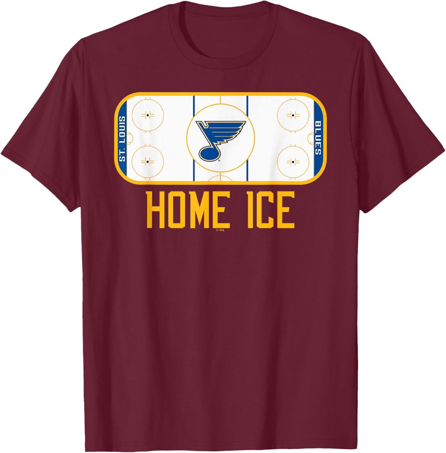 St. Louis Blues Home Ice Officially Licensed T-Shirt - T-Shirt | Maroon