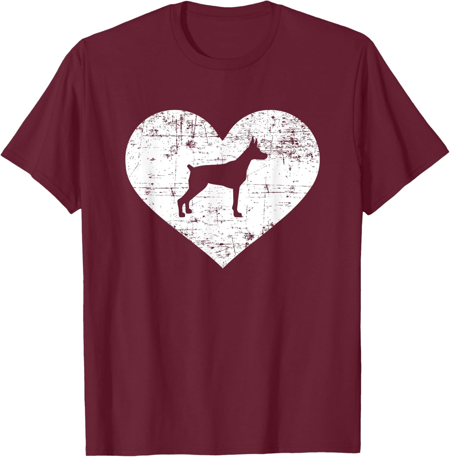 Doberman heart T-Shirt - T-Shirt | Maroon