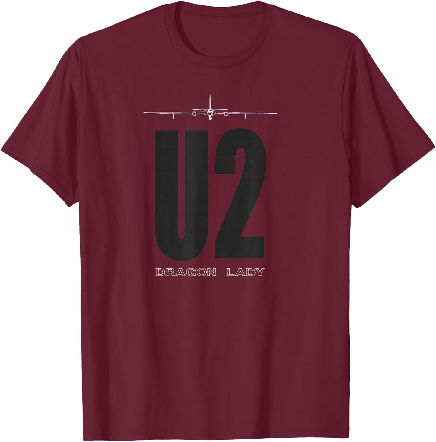 U2 Dragon Lady Spy Tarpaulin T-Shirt - T-Shirt | Maroon