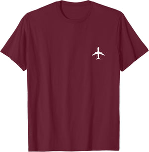 Aviation Geek Airplane Pilot Dad Husband | Father's Day Xmas T-Shirt - T-Shirt | Maroon