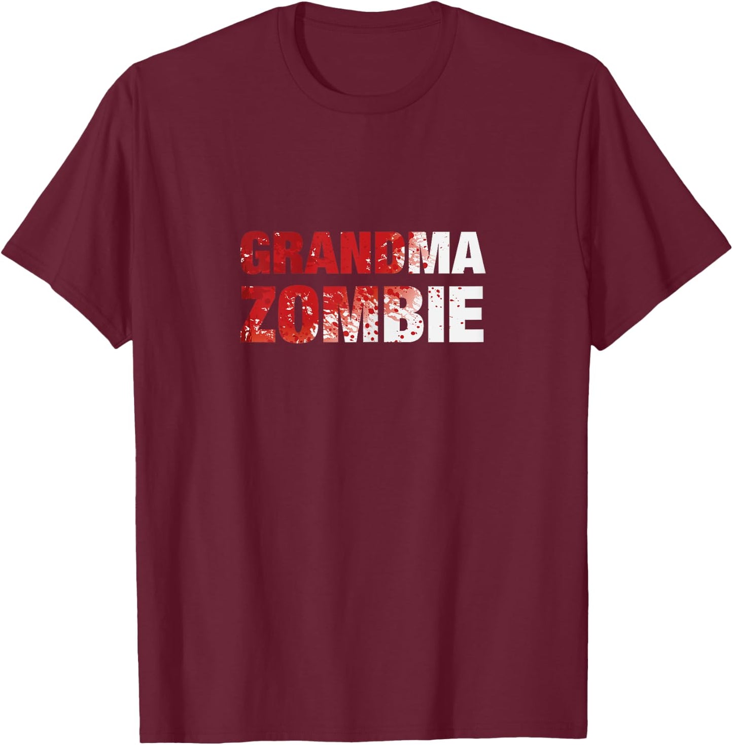 Grandma Zombie - Granny Halloween Costume T-Shirt - T-Shirt | Maroon