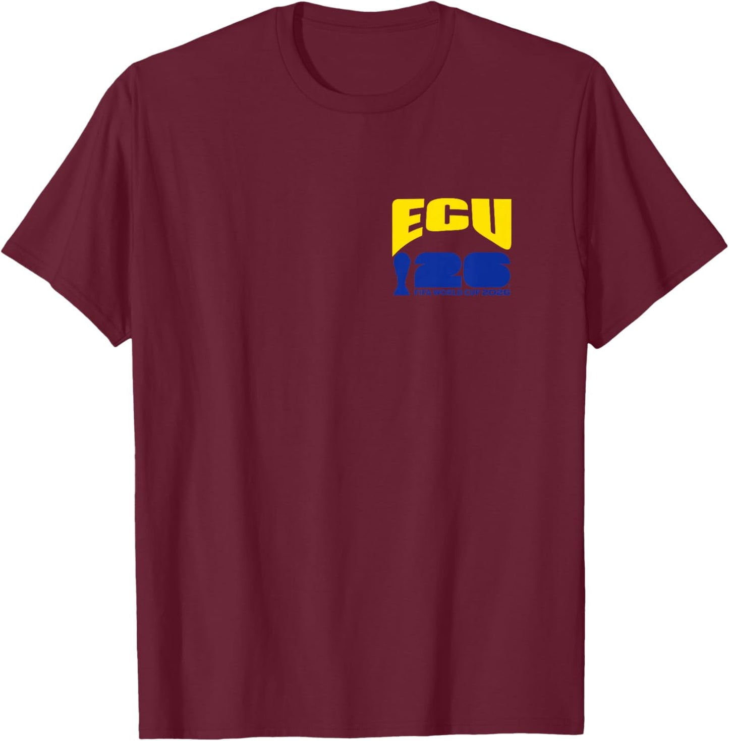 Kids FIFA World CUP26 Ecuador Ball in Goal T-Shirt - T-Shirt | Maroon