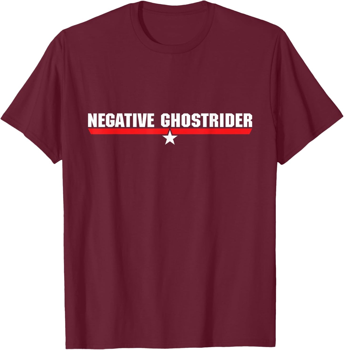 Negative Ghostrider 80's Movie T-Shirt - T-Shirt | Maroon