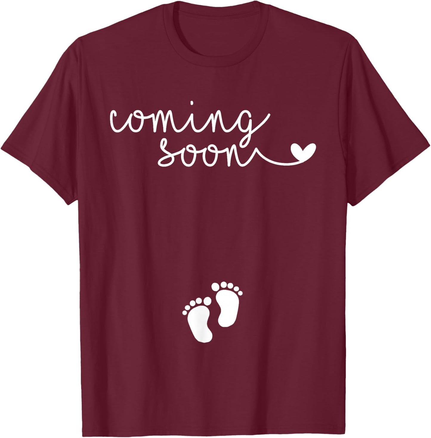 Pregnancy Announcement for Pregnant Mom to Announce Pregnant T-Shirt - T-Shirt | Maroon