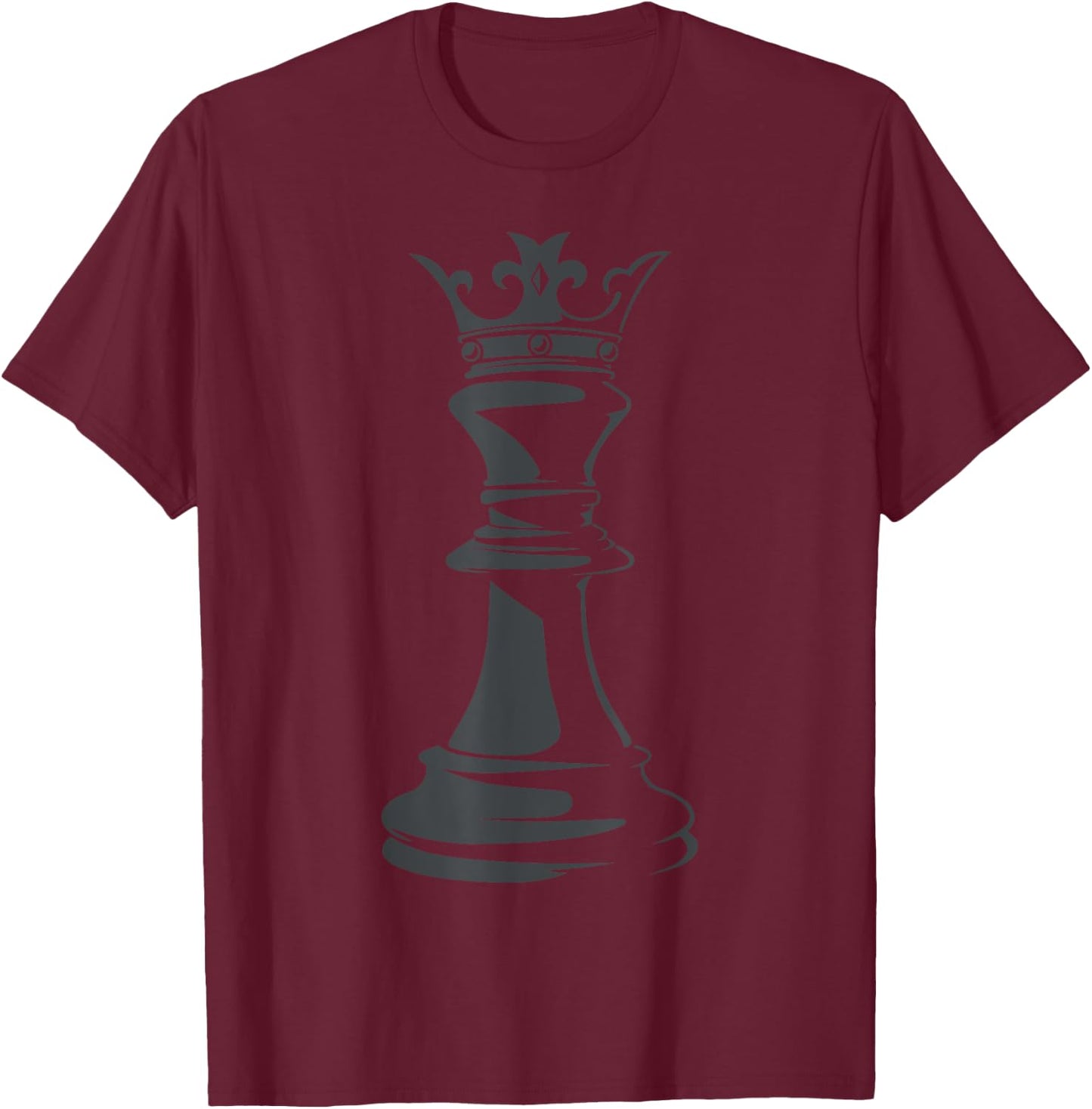 Black Queen Chess Piece Costume Chess Lover Chess Club Retro T-Shirt - T-Shirt | Maroon