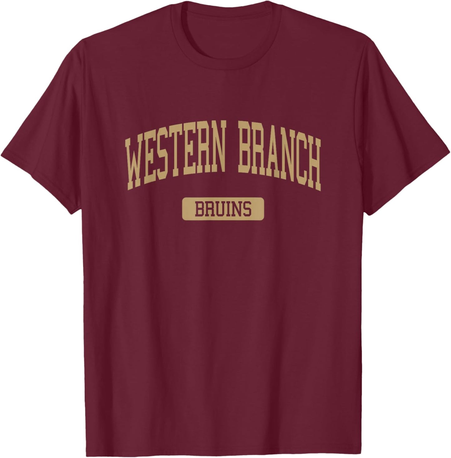 Western Branch High School HS Chesapeake VA Varsity Sports T-Shirt - T-Shirt | Maroon