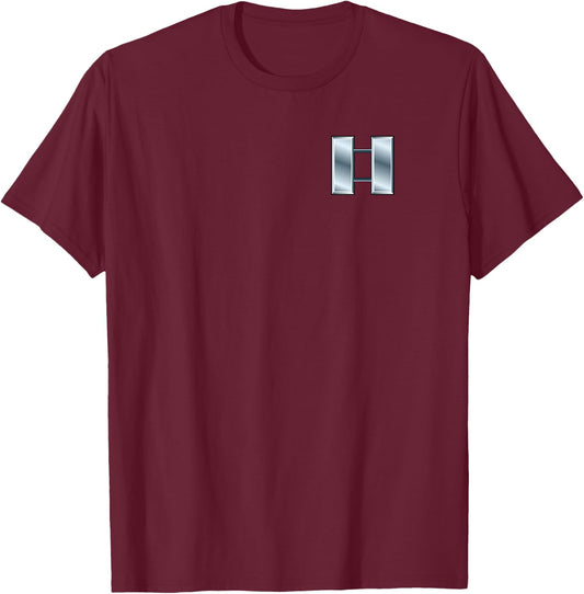 US Army Rank - Captain (O-3) - CPT Chest T-Shirt - T-Shirt | Maroon