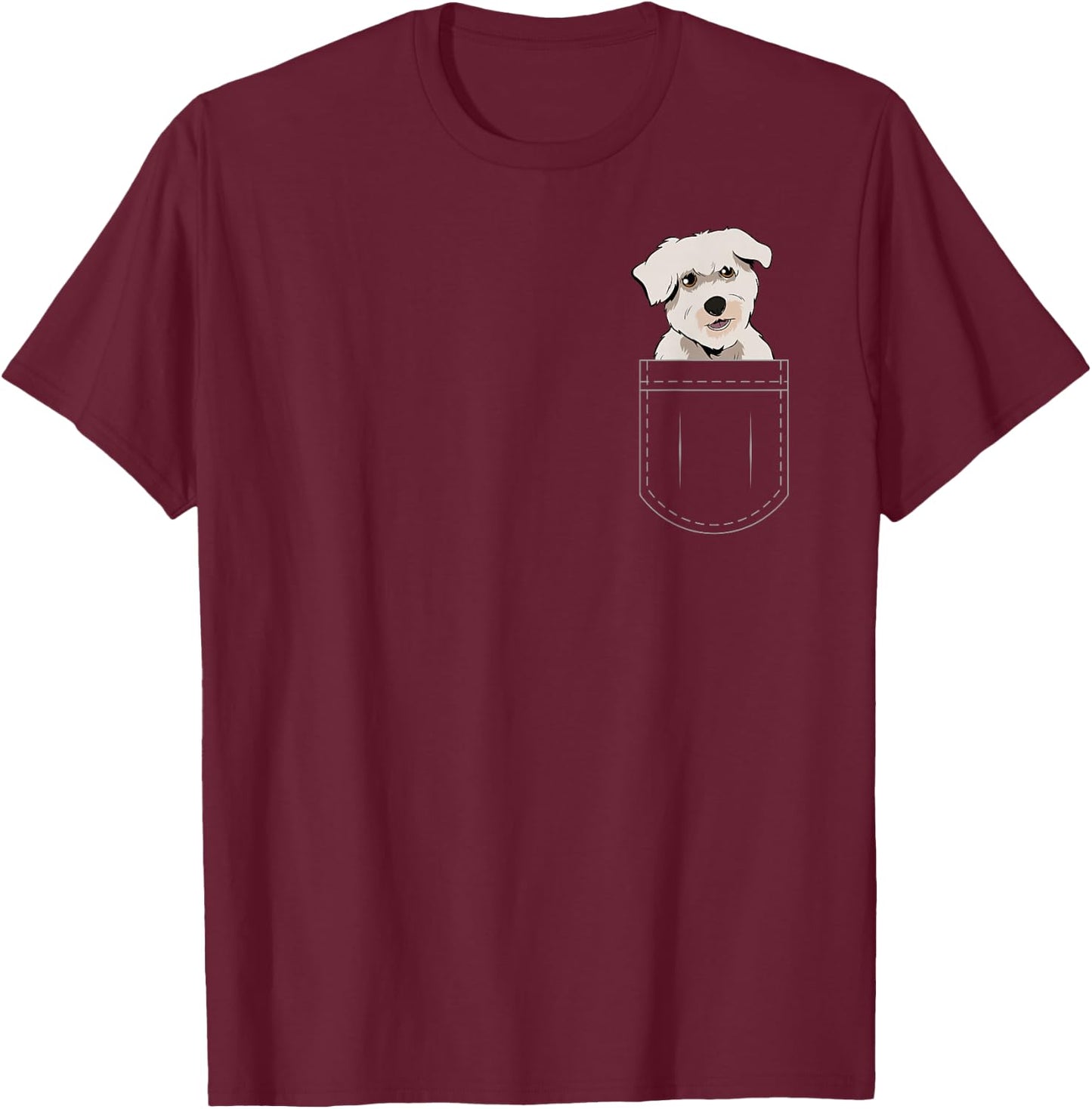 Coton de Tulear Dog Breed T-Shirt - T-Shirt | Maroon