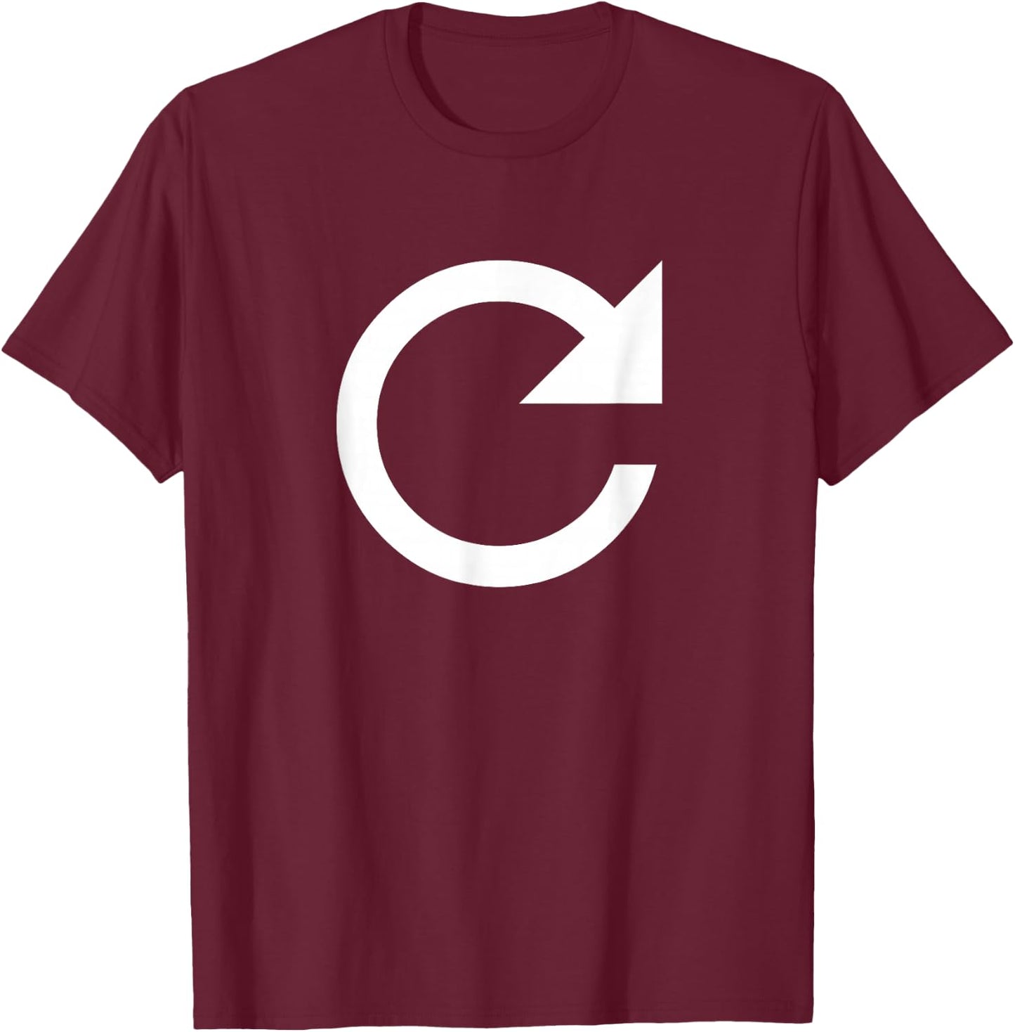 Refresh Icon Reload Page T-Shirt - T-Shirt | Maroon