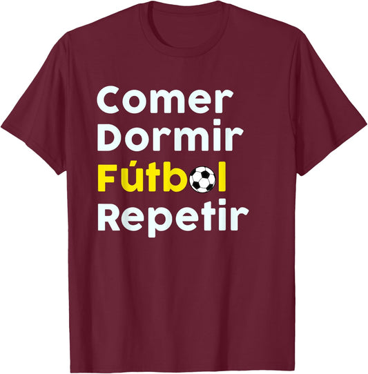 Camisa de Futbol | Soccer Shirt in Spanish T-Shirt - T-Shirt | Maroon