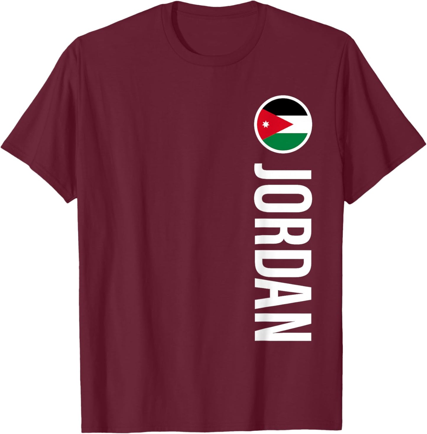 Jordan Flag Vertical T-Shirt - T-Shirt | Maroon
