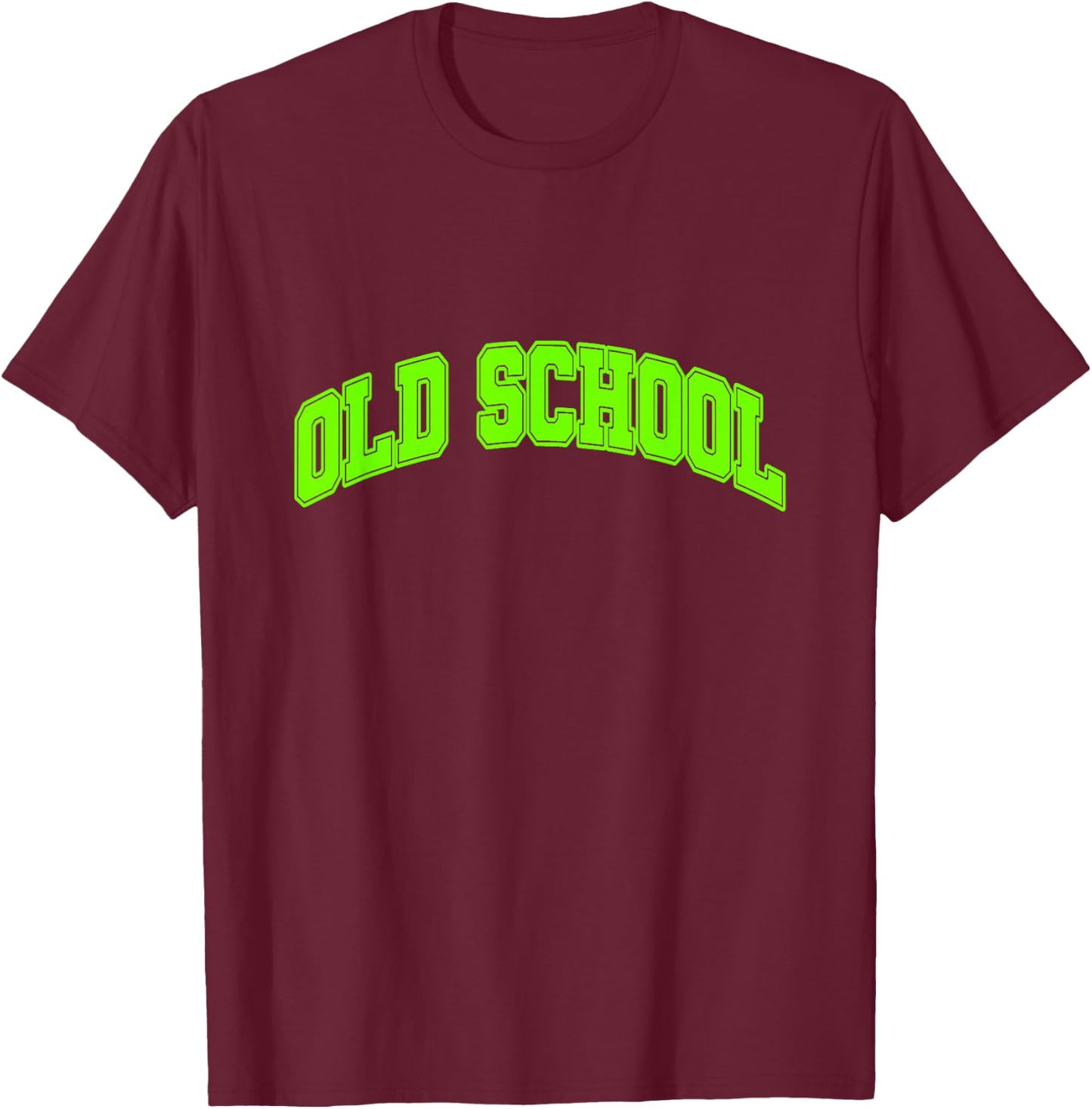 Green Graphic Old School Green Graphic T-Shirt - T-Shirt | Maroon