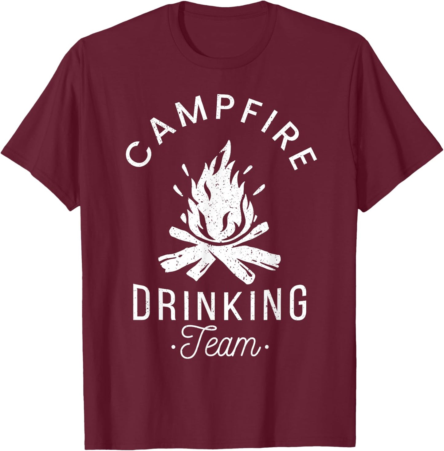 Campfire Drinking Team Camp Lovers Scout Camper T-Shirt - T-Shirt | Maroon