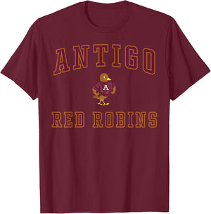 Antigo High School Red Robins C1 T-Shirt - T-Shirt | Maroon