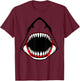 Shark Animal Jaws Open Mouth Head Costume Halloween Cosplay T-Shirt - T-Shirt | Maroon