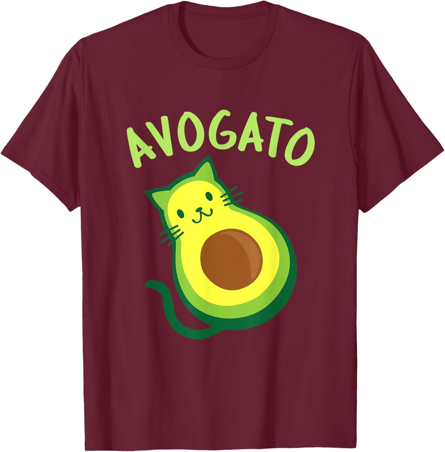 Avogato Cat Avocado - Funny Cinco de Mayo T-Shirt - T-Shirt | Maroon