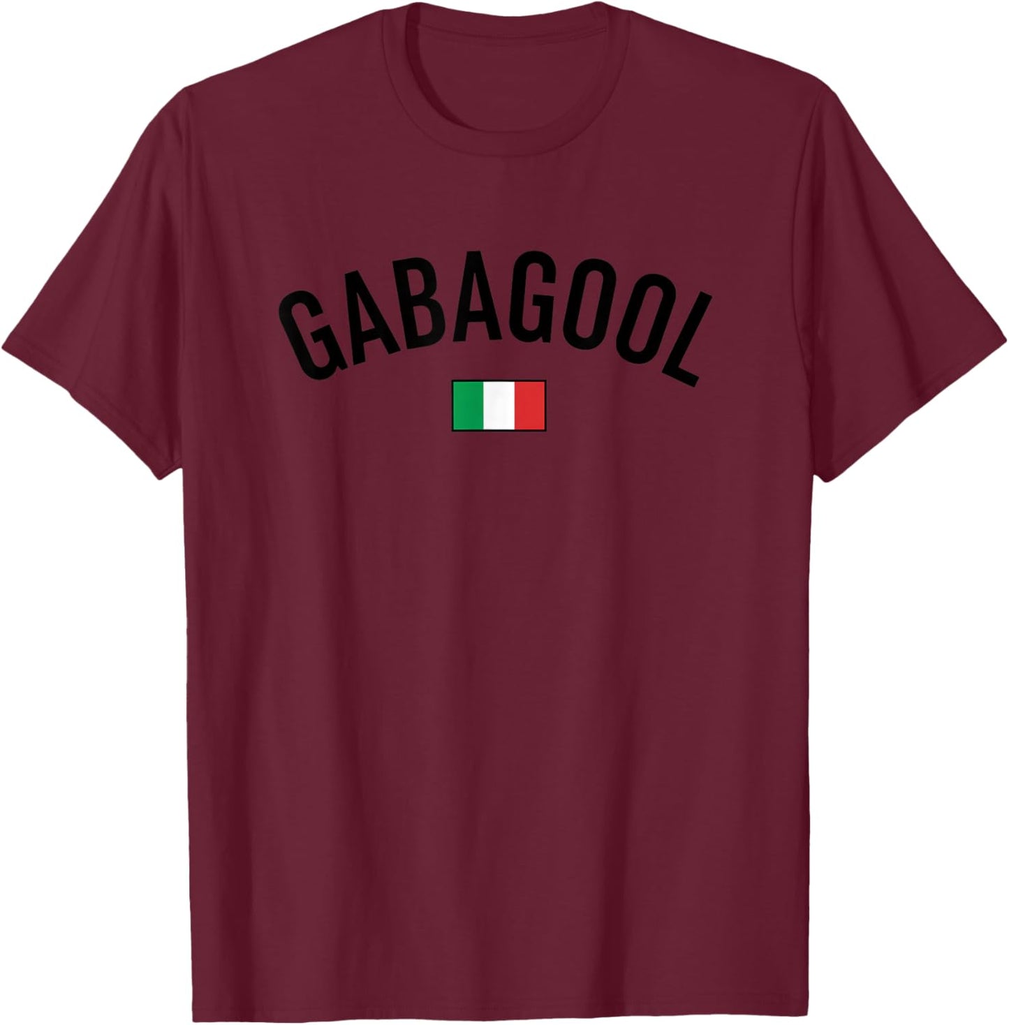Gabagool Italian Flag Funny Mafia Style T-Shirt - T-Shirt | Maroon