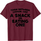 Torn Between Wanting A Snack Funny Gym Workout Fitness T-Shirt - T-Shirt | Maroon