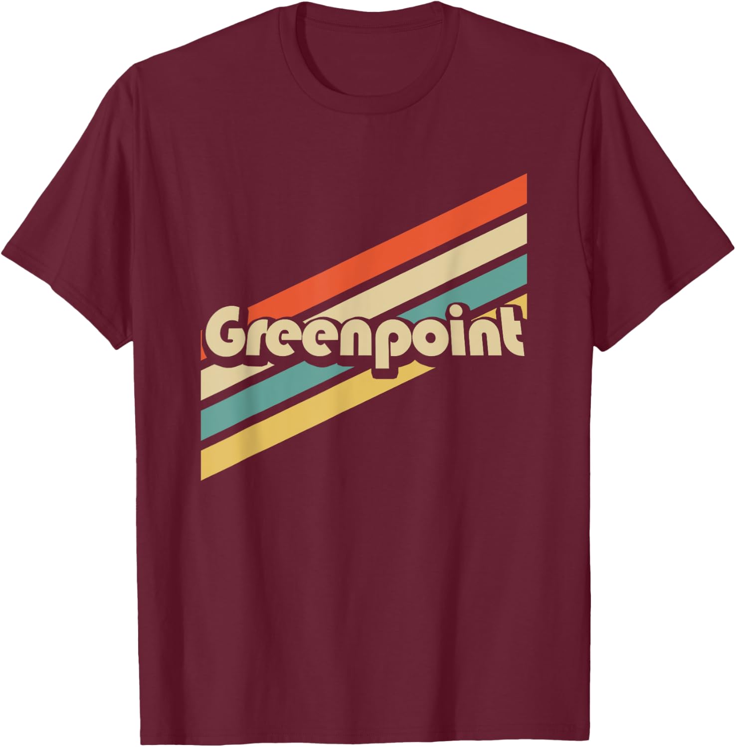 Vintage 80s Greenpoint Brooklyn T-Shirt - T-Shirt | Maroon