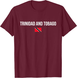 Trinidad and Tobago Flag Vintage Design T-Shirt - T-Shirt | Maroon