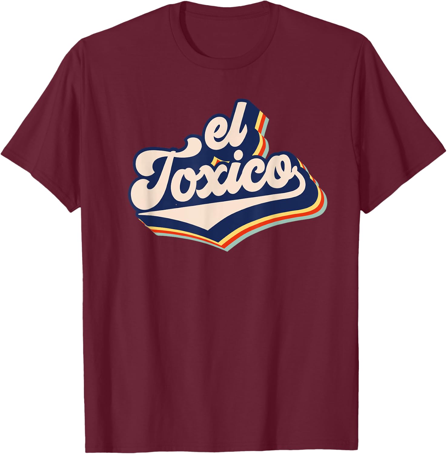 El Toxico Retro Funny Toxic Man Men's El Toxico T-Shirt - T-Shirt | Maroon
