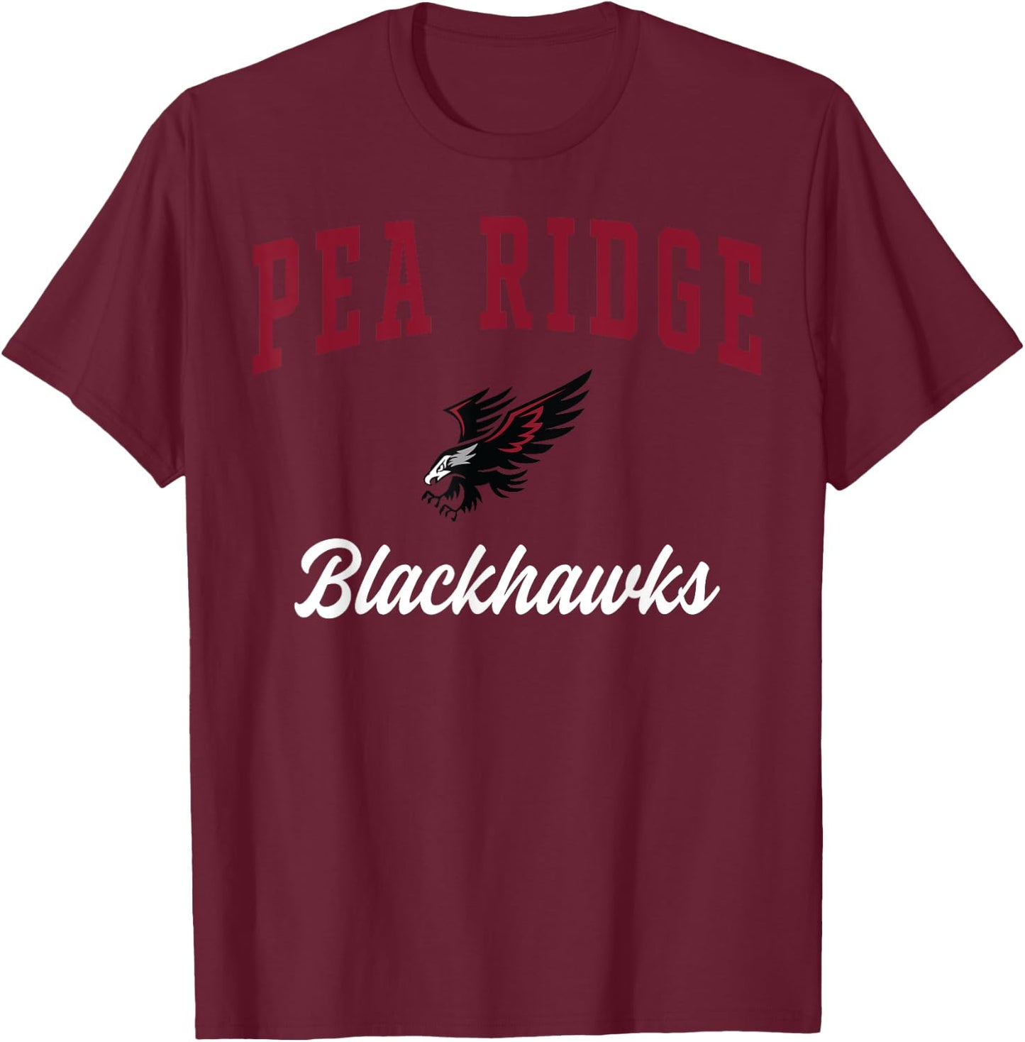 Pea Ridge High School Blackhawks C3 T-Shirt - T-Shirt | Maroon