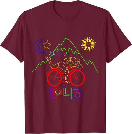 Bicycle Day 1943 LSD Creator Acid Trip T Shirt T-Shirt - T-Shirt | Maroon